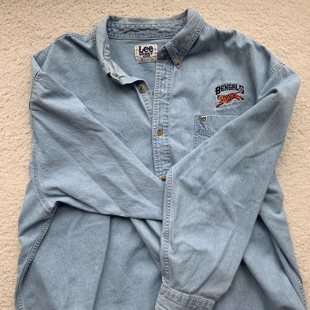 VINTAGE bengals denim shirt